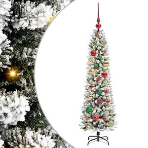 vidaXL Artificial Christmas Tree with 150 LEDs with Stand White 120 cm