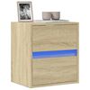 vidaXL TV Wall Cabinet with LED Lights Sonoma Oak 41x31x45 cm