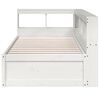 vidaXL Bookcase Bed without Mattress White 90x200cm Solid Wood Pine