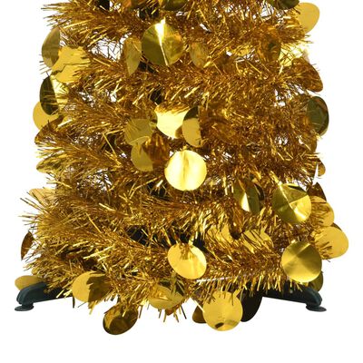 vidaXL Pop-up Artificial Christmas Tree Gold 120 cm PET
