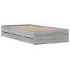 vidaXL Bed Frame with Drawers without Mattress Grey Sonoma 90x200 cm