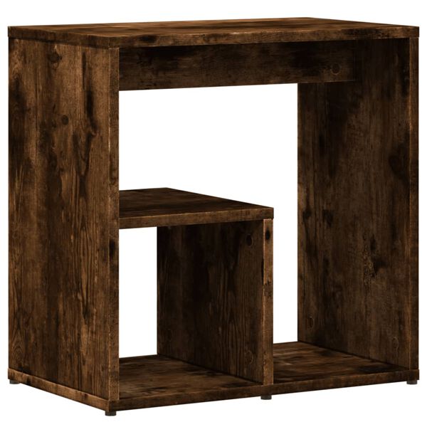 vidaXL Side Table Smoked Oak 50x30x50 cm Engineered Wood