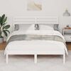 vidaXL Bed Frame with Headboard White 120 x 190 cm Solid Pine Wood