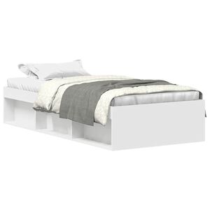 vidaXL Bed Frame without Mattress White 100x200 cm