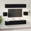 vidaXL TV Cabinet Set Wall-mounted 8 pcs Black Oak Engineered Wood