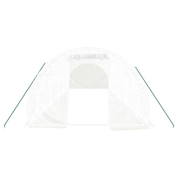 vidaXL Greenhouse with Steel Frame White 30 m&sup2; 10x3x2 m