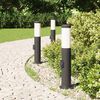 vidaXL Bollard Lights with Outlet 3pcs 50 cm Stainless Steel IP44