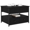 vidaXL Coffee Table Black Oak 70 x 50 x 54.5 cm Engineered Wood