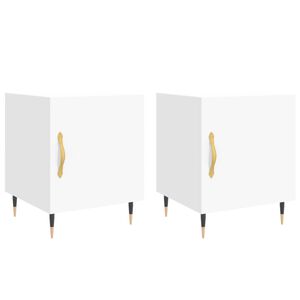 vidaXL Bedside Cabinets 2 pcs White 40x40x50 cm Engineered Wood
