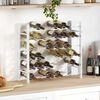 vidaXL Wine Rack for 36 Bottles White Metal