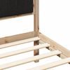 vidaXL Bed Frame with Upholstered Headboard Black 100 x 200 cm