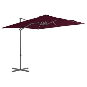 vidaXL Cantilever Garden Parasol with Steel Pole Bordeaux Red 250x250 cm