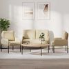 vidaXL Sofa Sets with Cushion 3 pcs Cream 115 x 56 x 80 cm Plywood