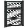 vidaXL Garden Gate Black 100x125 cm Steel Cross Design