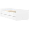 vidaXL Bed Frame with Drawers without Mattress White 90x190 cm Single
