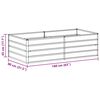 vidaXL Garden Raised Bed 160x80x45 cm Galvanized Steel Silver