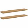 vidaXL Wall Shelf 2 pcs Brown 120 x 23.5 x 3.8 cm Engineered Wood