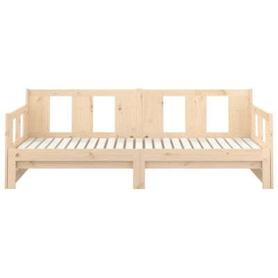 vidaXL Pull-out Day Bed Solid Wood Pine 2x(90x190) cm