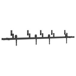 vidaXL Sliding Door Hardware Kit 213,5 cm Steel Black