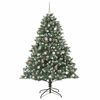 vidaXL Artificial Christmas Tree with 300 LEDs with Stand Green 210 cm