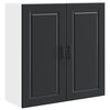 vidaXL Wall Cabinet PORTO Black 80 x 31 x 80 cm Engineered Wood