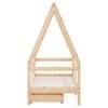 vidaXL Kids Bed Frame with Drawers 70x140 cm Solid Wood Pine