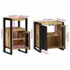 vidaXL Bathroom Furniture Set with Door 2 pcs Brown Solid Reclaim Wood