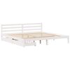 vidaXL Bed Frame without Mattress White 200x200 cm Solid Wood Pine