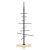 vidaXL Metal Christmas Tree with Stand Black 90 cm Powder-coated steel