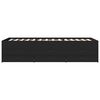 vidaXL Daybed with Drawers without Mattress Black 90x200 cm