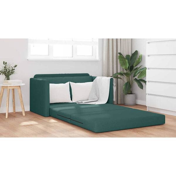 vidaXL Sofa Bed Dark Green 124 x 71 x 78 cm Velvet