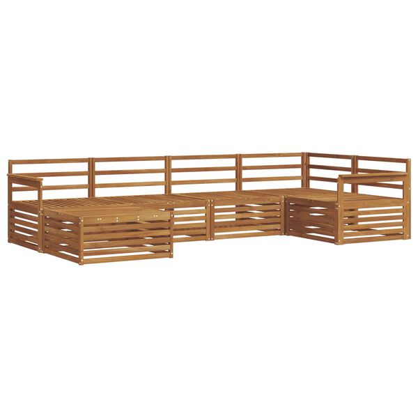 vidaXL Outdoor Sofa Set 6 pcs Natural