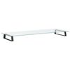 vidaXL Monitor Stand Black 100x35x8 cm Tempered Glass and Metal