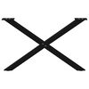 vidaXL Coffee Table Legs X-Shaped 2 pcs Black 70x(42-43) cm Steel