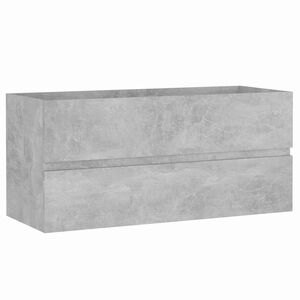 vidaXL Sink Cabinet Concrete Grey 100x38,5x45 cm Engineered Wood