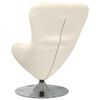 vidaXL Egg Chair Cream 63 x 73 x 90 cm Velvet