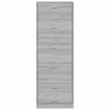 vidaXL Shoe Cabinet Grey Sonoma 59x17x169 cm Engineered Wood