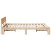 vidaXL Bed Frame with Headboard Natural 120 x 190 cm Solid Pine Wood