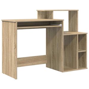 vidaXL Desk Sonoma Oak 120.5 x 44 x 88.5 cm Engineered Wood