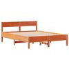 vidaXL Bed Frame without Mattress Wax Brown 120x190 cm Small Double Solid Wood Pine