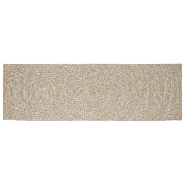 vidaXL Area Rugs Rectangular Natural and White 80 x 200 cm Jute