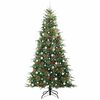 vidaXL Artificial Hinged Christmas Tree Green 240 cm PE and PVC