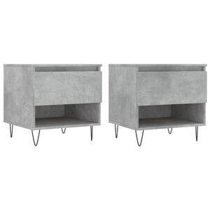 vidaXL Coffee Tables 2 pcs Concrete Grey 50x46x50 cm Engineered Wood