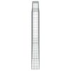 vidaXL Arched Gabion Baskets 10 pcs 400x30x220/240 cm Galvanised Iron