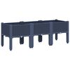 vidaXL Garden Planter with Legs Blue Grey 120x40x42 cm PP
