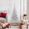 vidaXL Christmas Tree with 150 LEDs with Stand Silver 120 cm PET