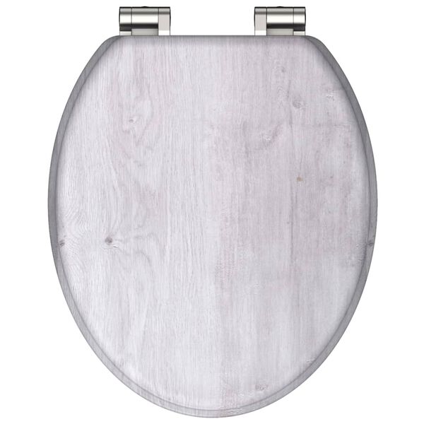 SCH&Uuml;TTE Toilet Seat with Soft-Close LIGHT WOOD MDF