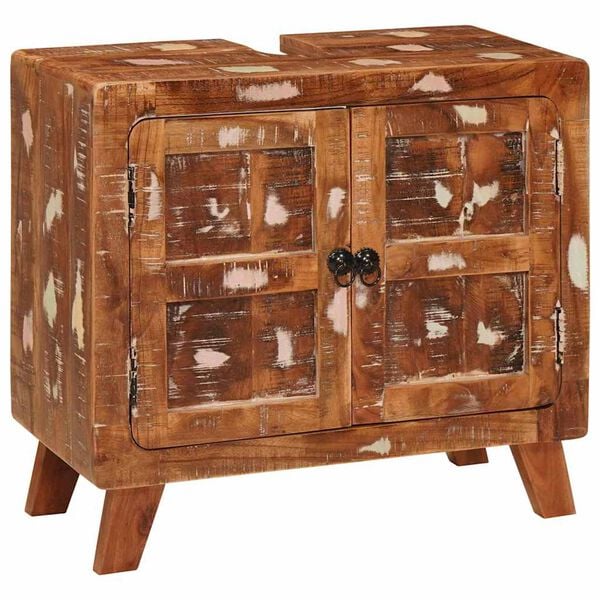 vidaXL Bathroom Cabinet Solid Reclaim wood and Engineered wood
