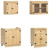 vidaXL Cabinet with Drawer with Shelf 8 pcs Honey Solid Pine Wood