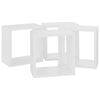 vidaXL Wall Cube Shelves 4 pcs White 26x15x26 cm